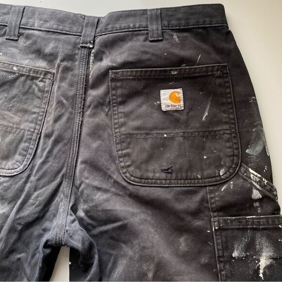 DISTRESSED Carhartt Cutoff Shorts workwear size 33 - Picture 3 of 16